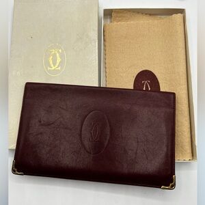 Cartier Burgundy Leather Wallet